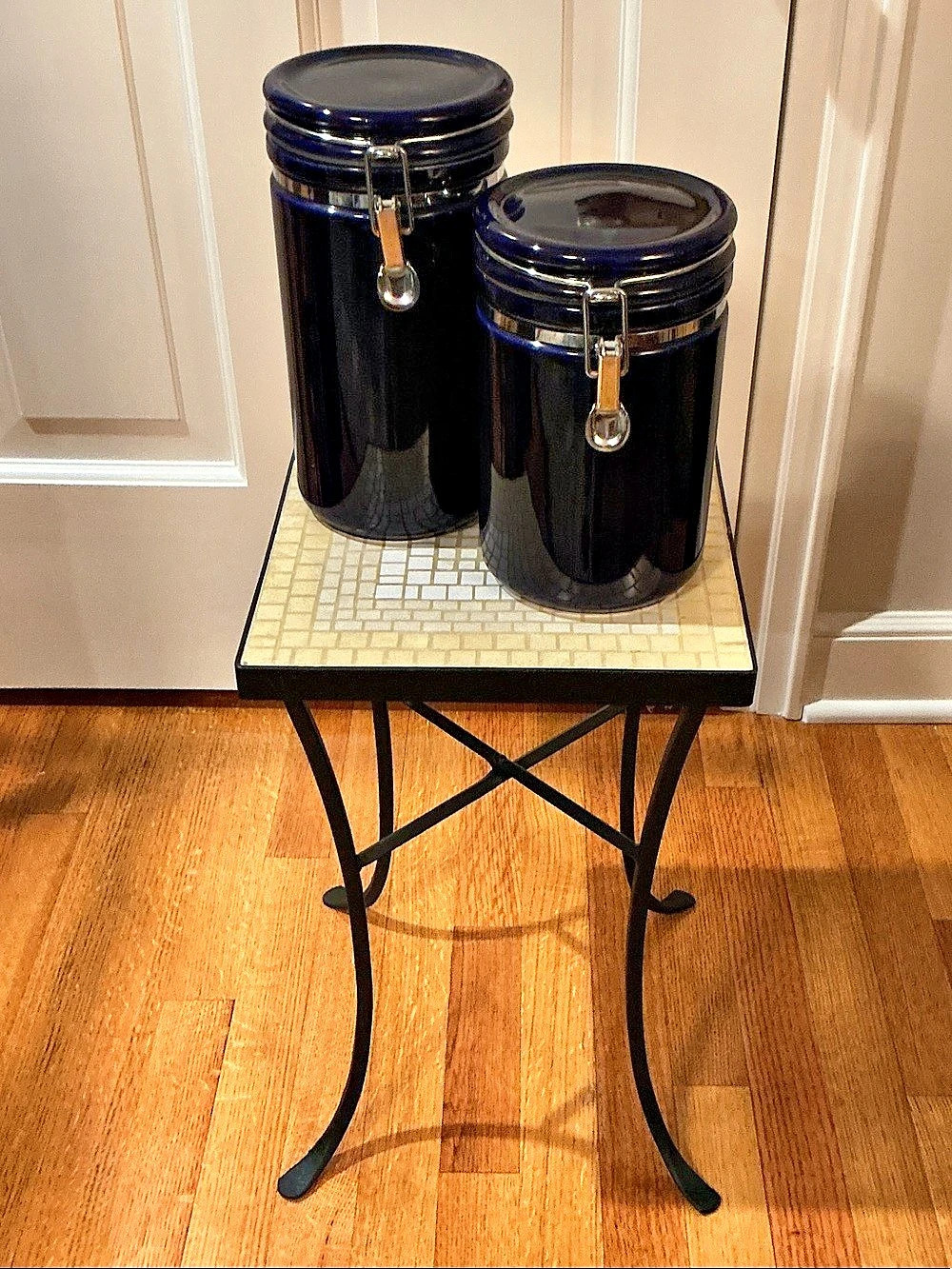 Dark Blue Canister Set of 2